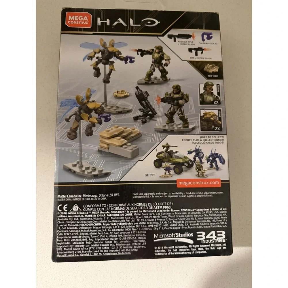 Mega Construx Halo Probuilders UNSC Marine Defense 94pcs 4 Figures 10th Anniver…